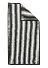 Handdoek_zwart gestreept