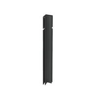 Detailansicht der schwarzen 100 mm Innenecke Balkonwinkelprofil T-Form #A0003220