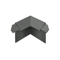 Close-up of the anthracite inner corner for drip edged balcony profile with 18 mm cover #A0003301