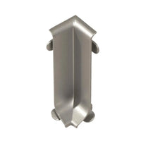 Detailed view of a silver anodised inside corner skirting board aluminium with matt appearance #A0002042 #A0002047 #A0002052 #A0002057