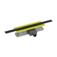 Skracalny odpływ liniowy ze stali nierdzewnej czarny z wysokością zabudowy 101 mm #A0005321 #A0005327 #A0005333