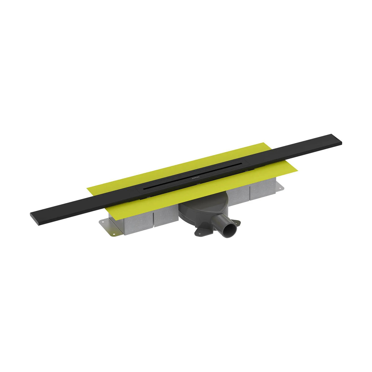 Skracalny odpływ liniowy ze stali nierdzewnej czarny z wysokością zabudowy 71 mm #A0005318 #A0005324 #A0005330