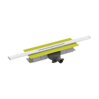 Skracalny odpływ liniowy ze stali nierdzewnej biały z wysokością zabudowy 71 mm #A0005319 #A0005325 #A0005331