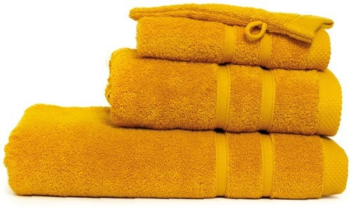 Luxe handdoeken okergeel