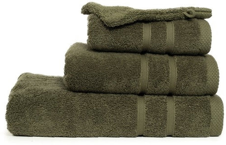 Luxe handdoeken olijfgroen