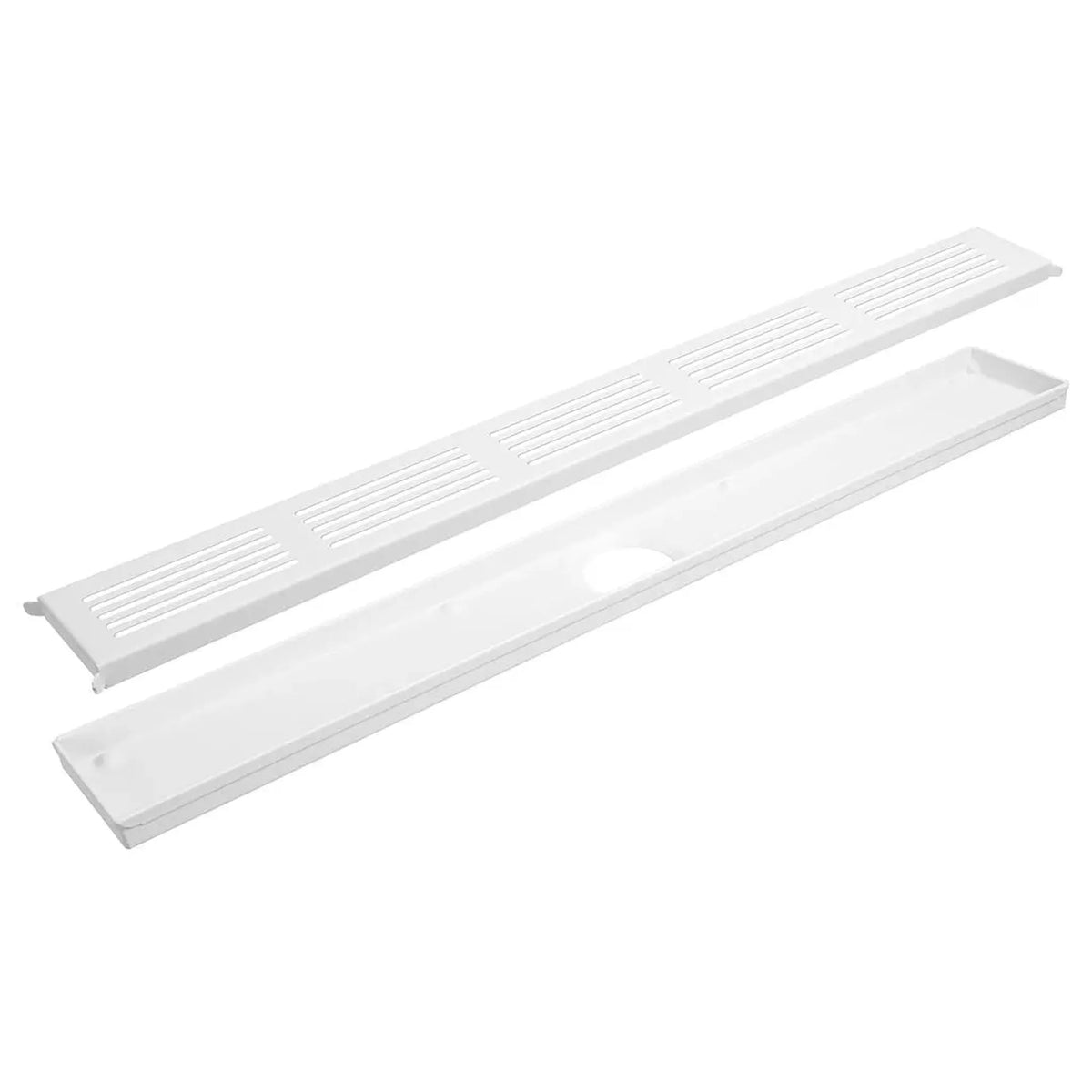 Caniveau de douche MyVarioLine avec motif Line revêtu blanc #A0005156 #A0005168
