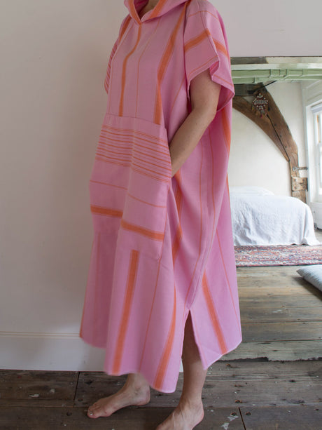 Ottomania surf poncho -sorbet pink and mandarine