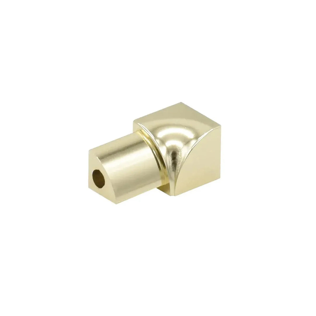 Angle intérieur arrondi, anodisé or brillant profilé en quart de cercle en aluminium avec broche de fixation #FR0002703