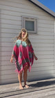 Sarongdress wit/turquoise