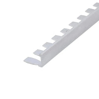 profilé en aluminium naturel avec branche crantée à plier