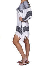 Sarong dress white black 2