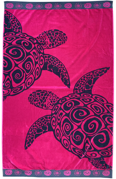 Strandlaken Turtle roze