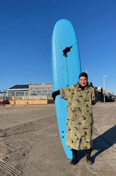 Surfponcho met rits Camouflage