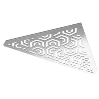 Detail image TI-SHELF triangular stainless steel shelf with Penta pattern #A0004346
