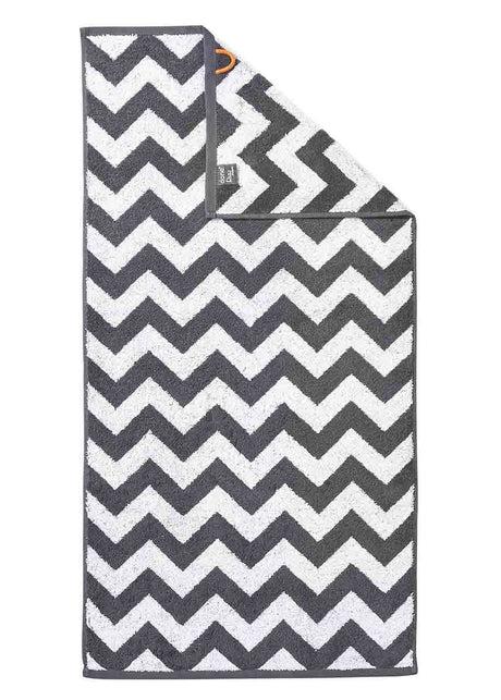 Zigzag antraciet_Handdoek