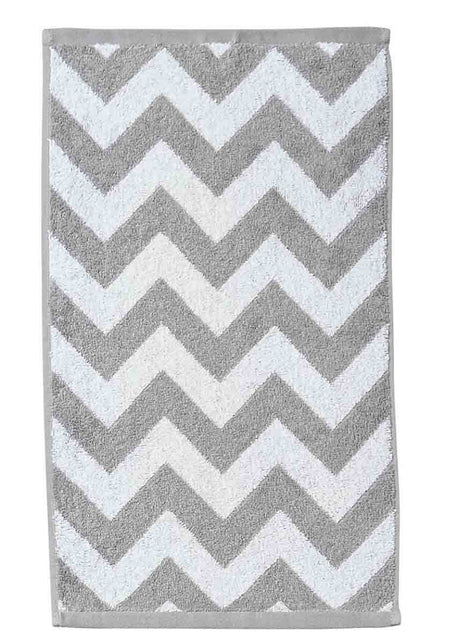 Zigzag zilvergrijs_Gastendoek